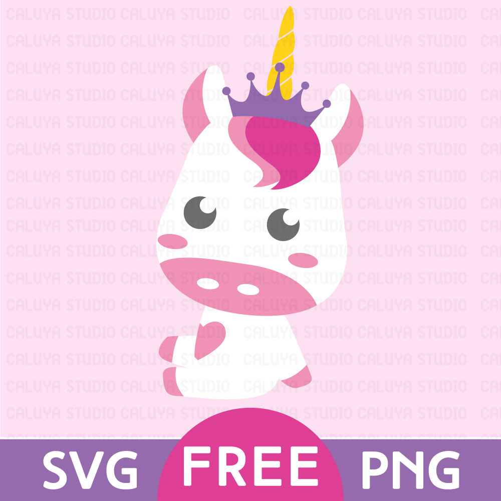 Kawaii Princess Unicorn Free Svg Png Download By Caluya Design