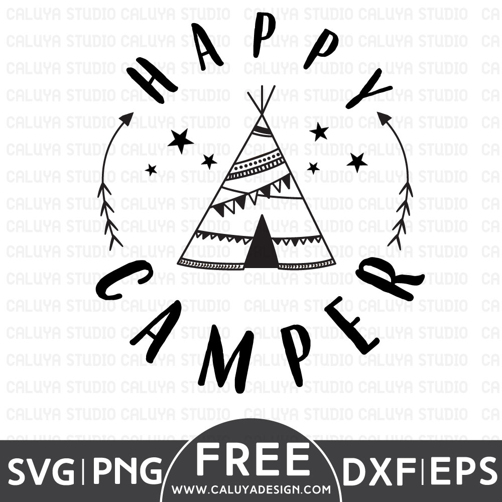 Happy Camper Free SVG