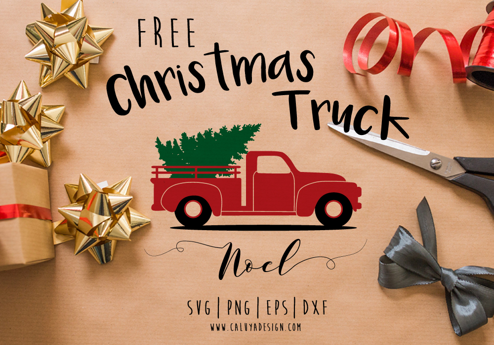 Old Truck Christmas Tree Free SVG, PNG, EPS & DXF Download