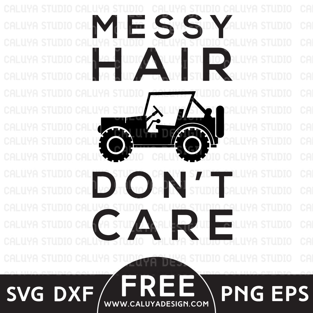 Download Messy Hair Don T Care Free Svg Png Dxf Eps Download