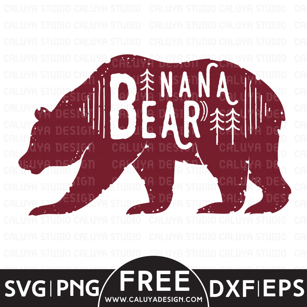 Nana Bear Free SVG