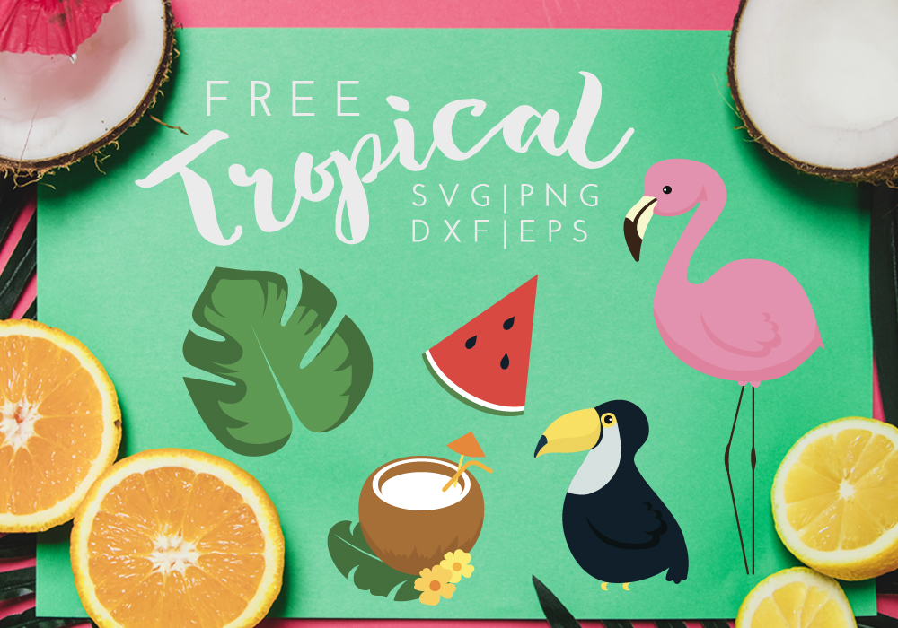 Tropical Island Free SVG, PNG, EPS & DXF Download