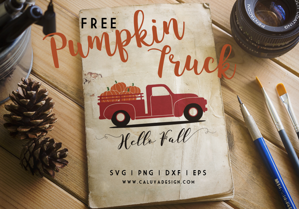 Free Vintage Pumpkin Truck SVG