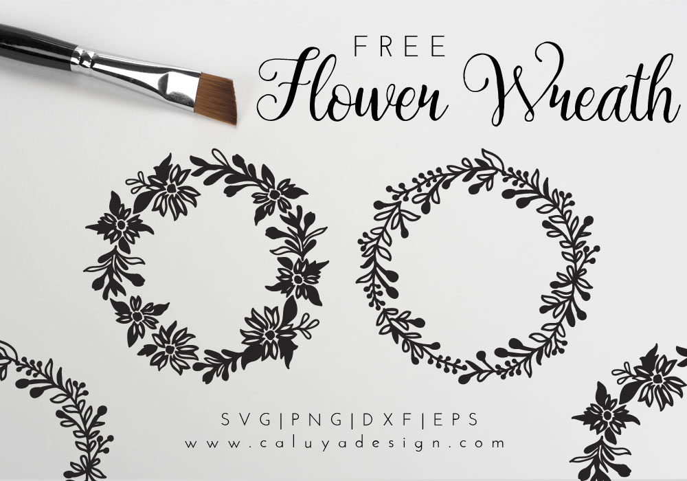 Flower Wreath Free SVG, PNG, EPS & DXF Download By Caluya Design