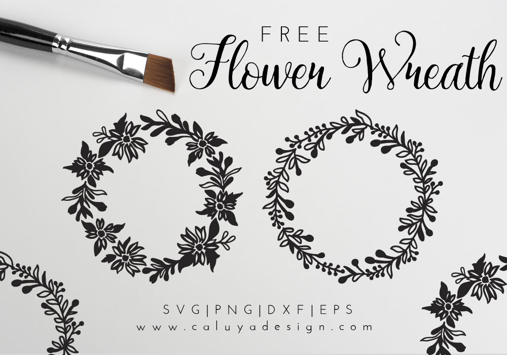 Download Flower Wreath Free SVG, PNG, EPS & DXF Download By Caluya Design