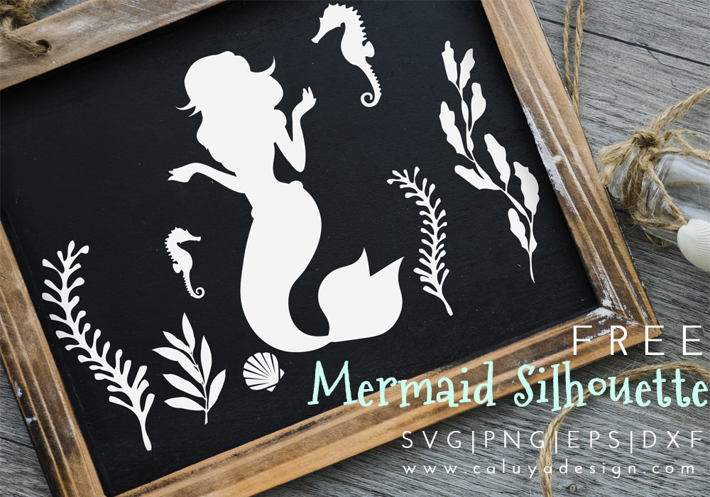 Mermaid Silhouette Free SVG, PNG, EPS & DXF Download