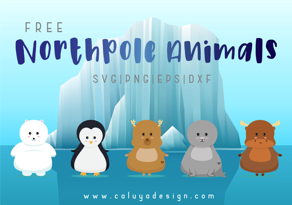 Northpole Animals Free SVG, PNG, EPS, DXF Download