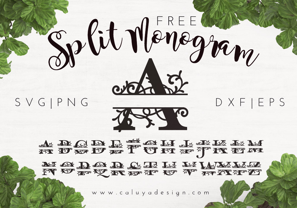 Split Monogram Free Svg Png Eps Dxf Download