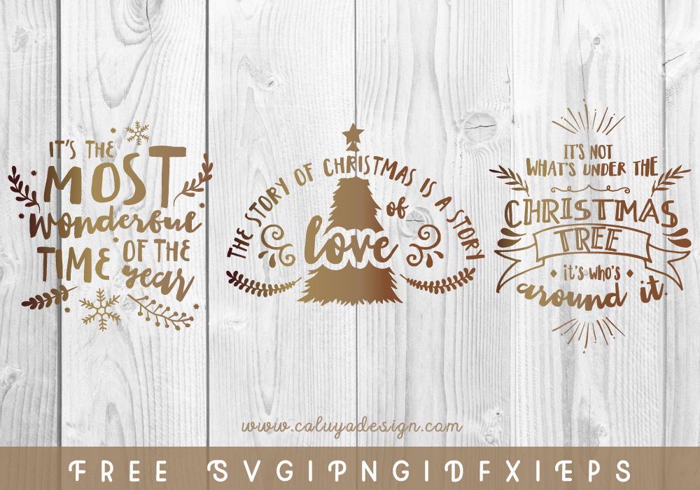Christmas Holiday Quote FREE SVG, PNG, EPS & DXF