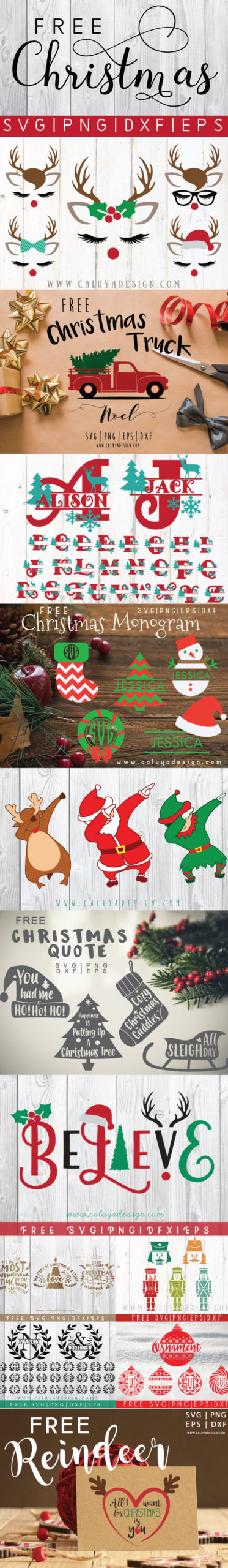 FREE 12 Christmas SVG, PNG, DXF & EPS Bundle