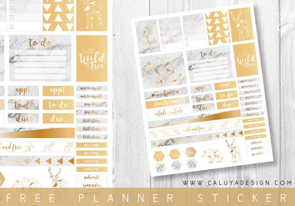 FREE Marble Printable Planner Stickers Download