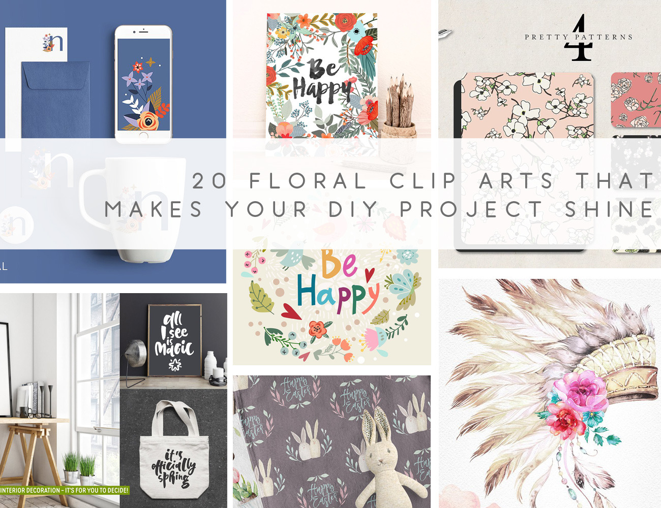 25 Spring Floral Digital Arts That Makes Your DIY Projects Shine!