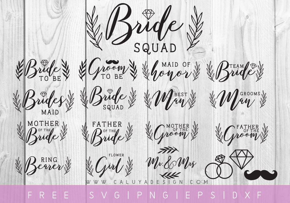 Free Wedding Svg Cut File Bundle By Caluya Design