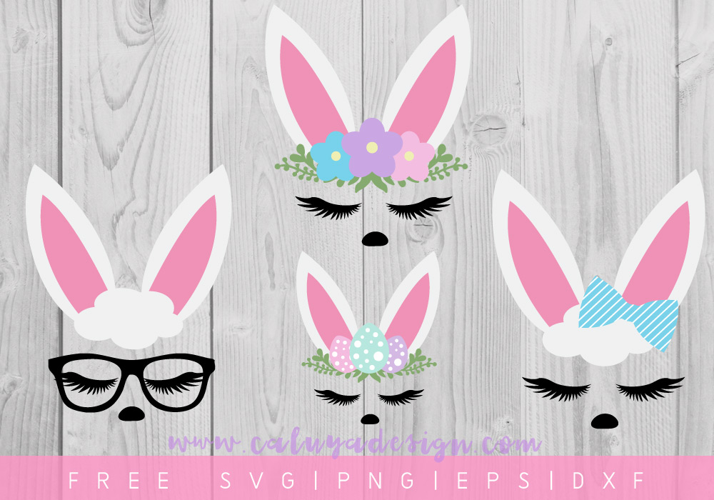 Free Bunny Faces Svg Png Dxf Eps By Caluya Design