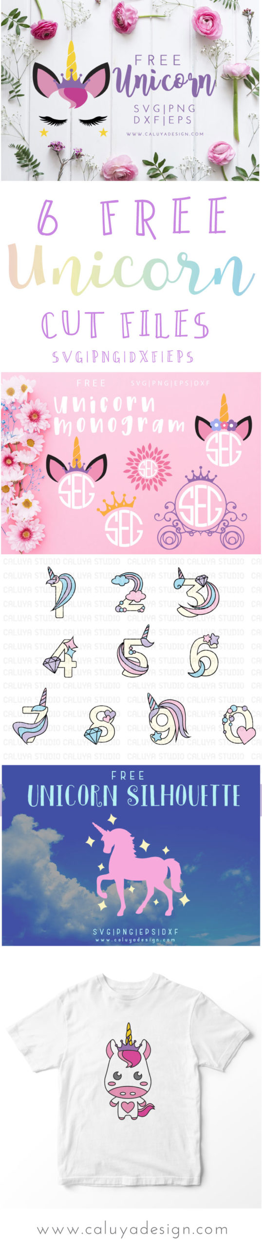 Free FREE Unicorn SVG  Circle Monogram SVG SVG Cut File for Cricut, Cameo  Silhouette – Caluya Design