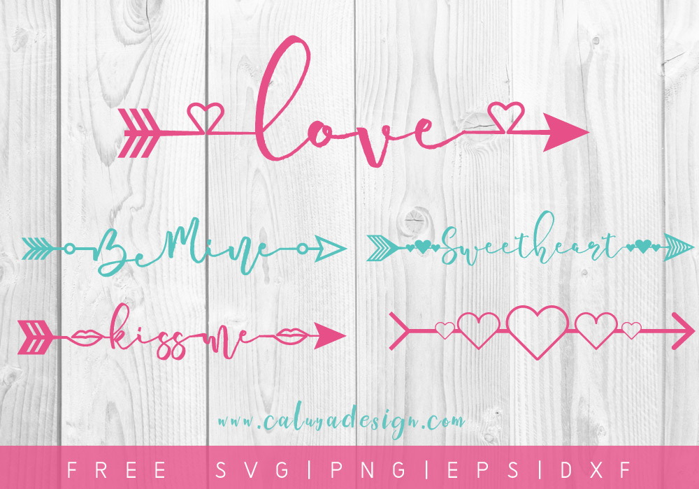 FREE Valentine Arrows SVG, PNG, DXF & EPS
