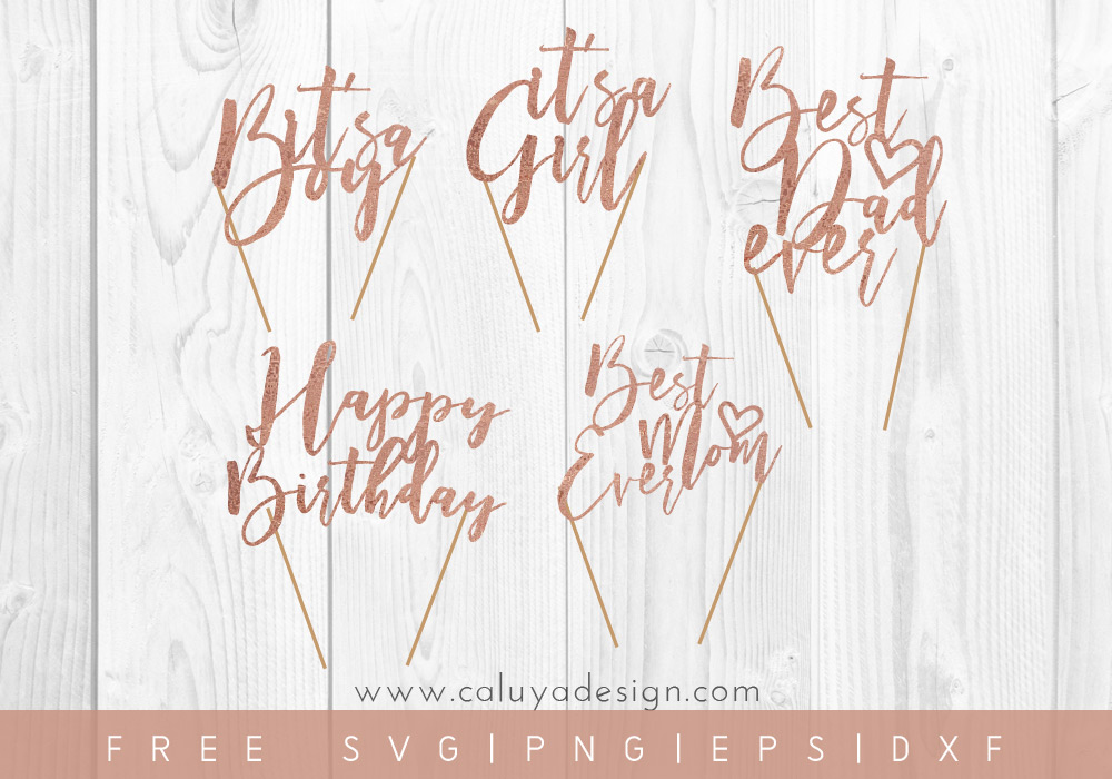 Free Cake Topper SVG, PNG, EPS & DXF File Download