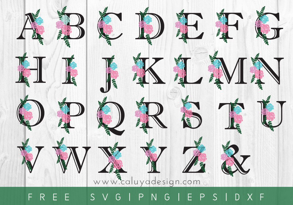 Download Free Floral Letters Svg Caluya Design
