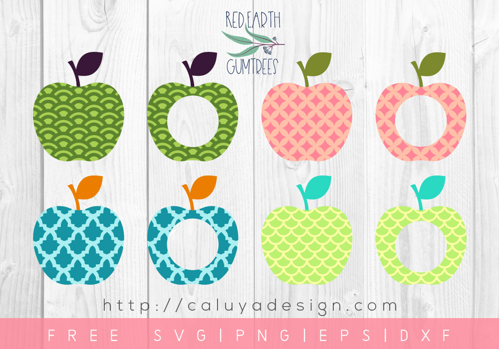 FREE Apple Monogram SVG, PNG, EPS & DXF by Red Earth Gumtree