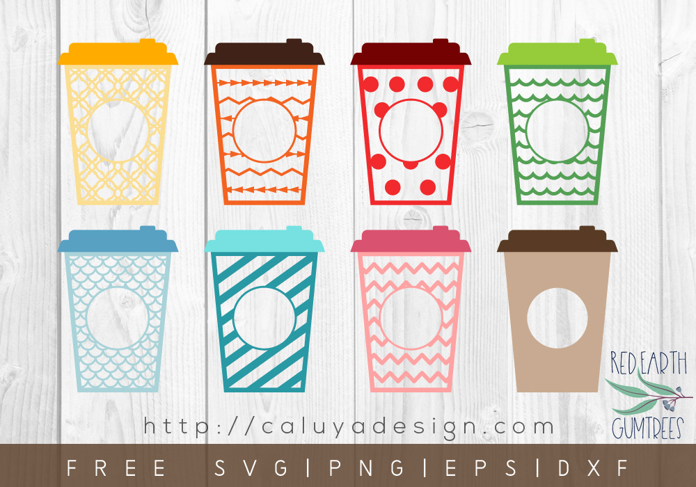 FREE Travel Coffee Monogram SVG, PNG, EPS & DXF by Red Earth Gumtree