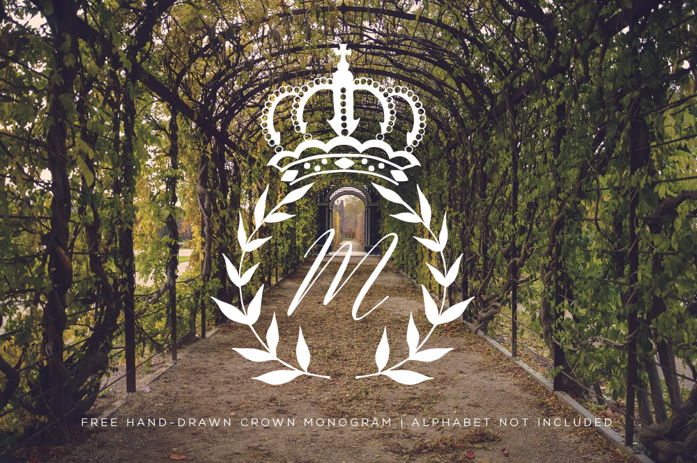 FREE Crown Monogram SVG, PNG, EPS & DXF File Download