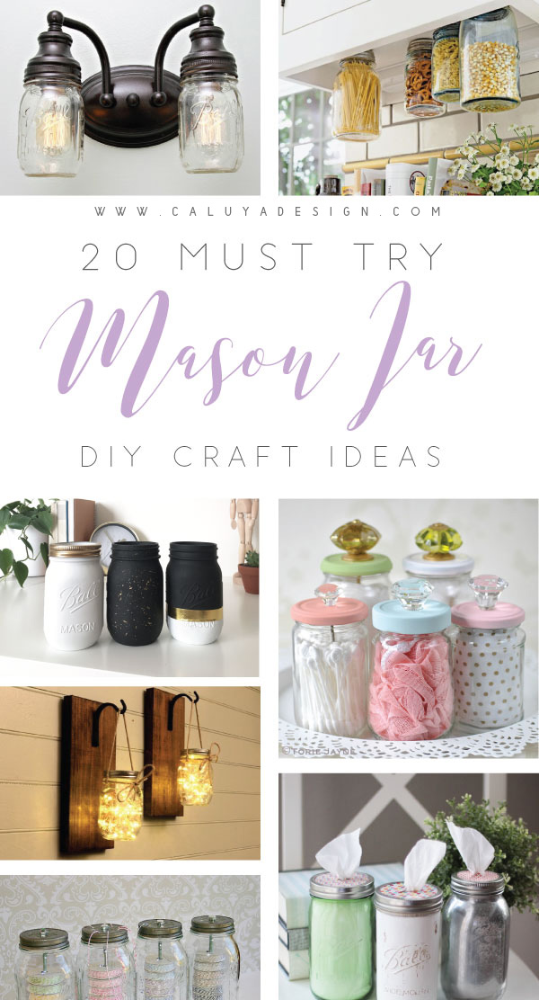 20 Must Try Mason Jar DIY Craft Ideas