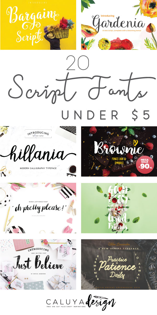 20 script fonts under $5