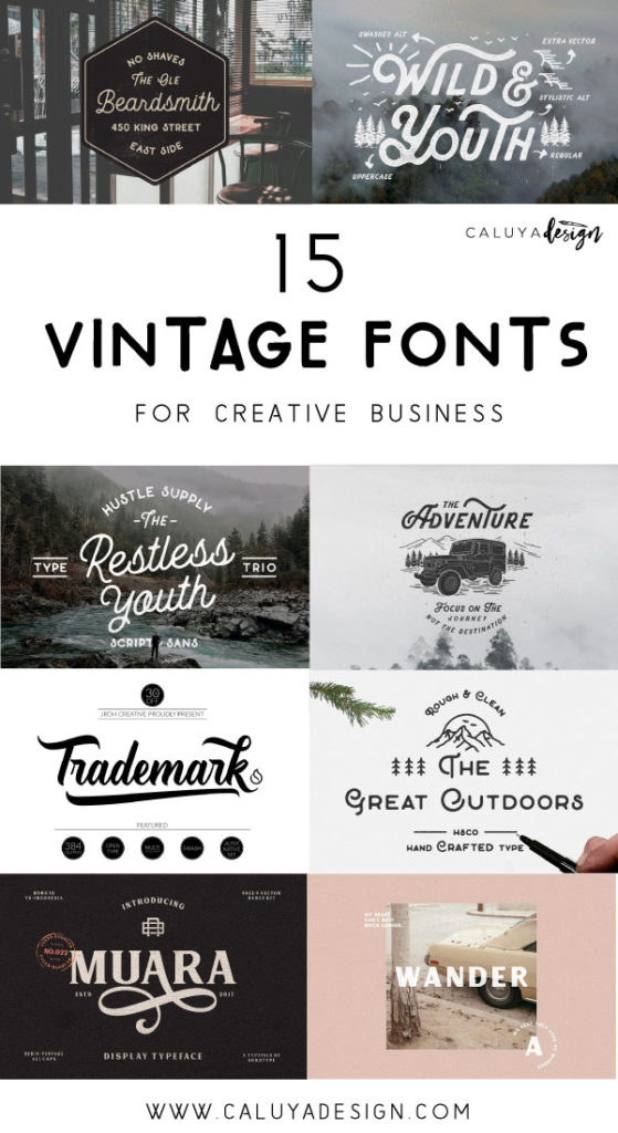 15 vintage fonts for creative business