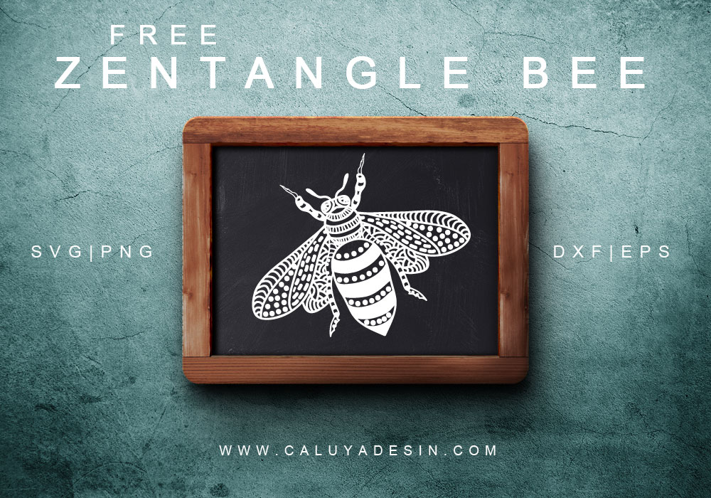 Zentangle Bee Free SVG, PNG, DXF, EPS Download