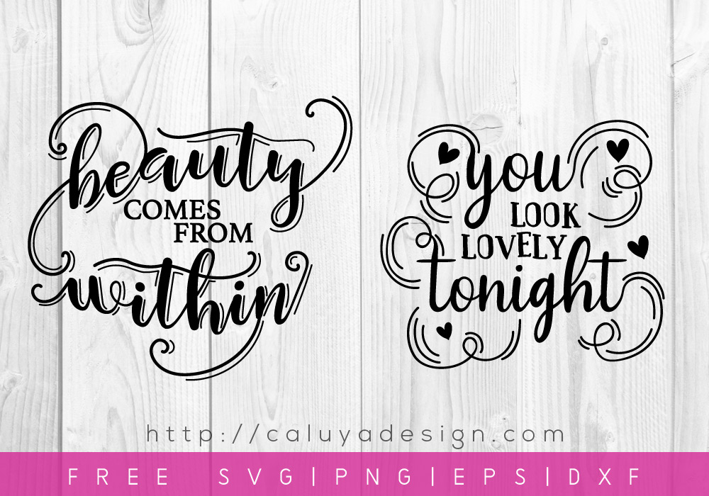 free beauty quote svg