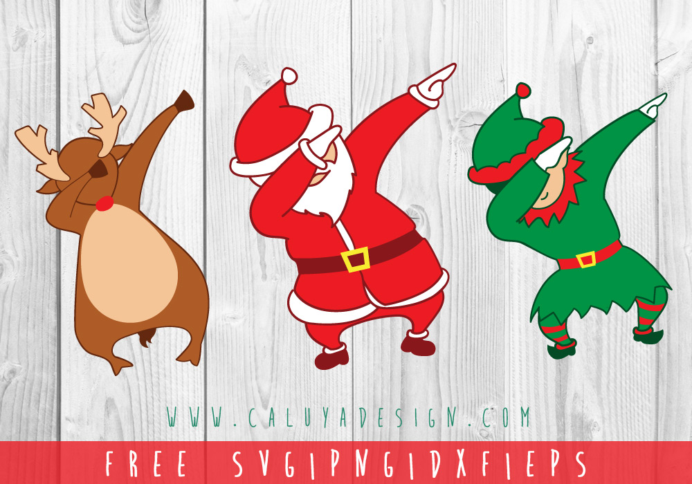 Dabbing Christmas FREE SVG, PNG, EPS & DXF