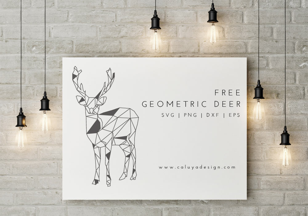 geometric deer free SVG