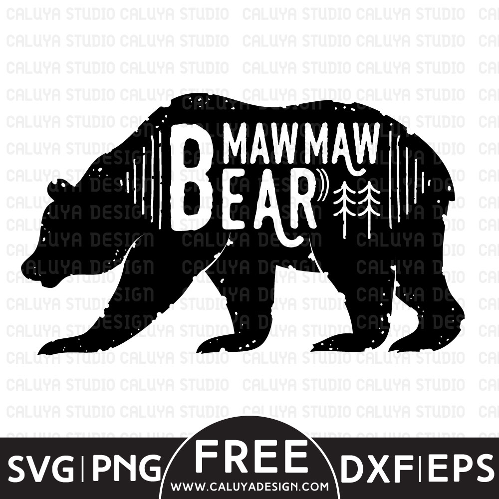 Mawmaw Bear Free SVG