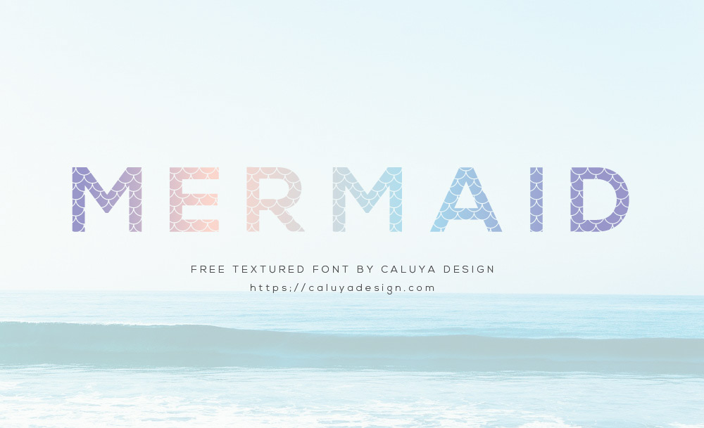 free mermaid heart font