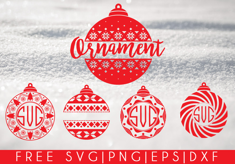 Christmas Ornaments Free SVG