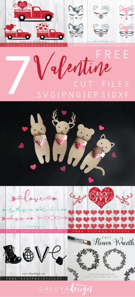 7 free valentine SVG cut file