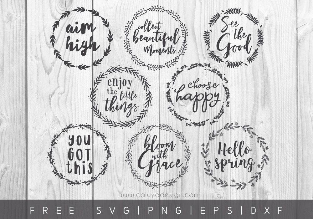 Free wreath quote SVG