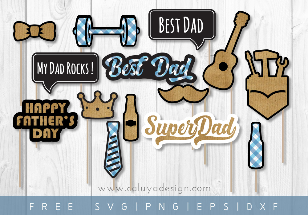FREE Father’s Day Photo Props SVG, PNG, EPS & DXF