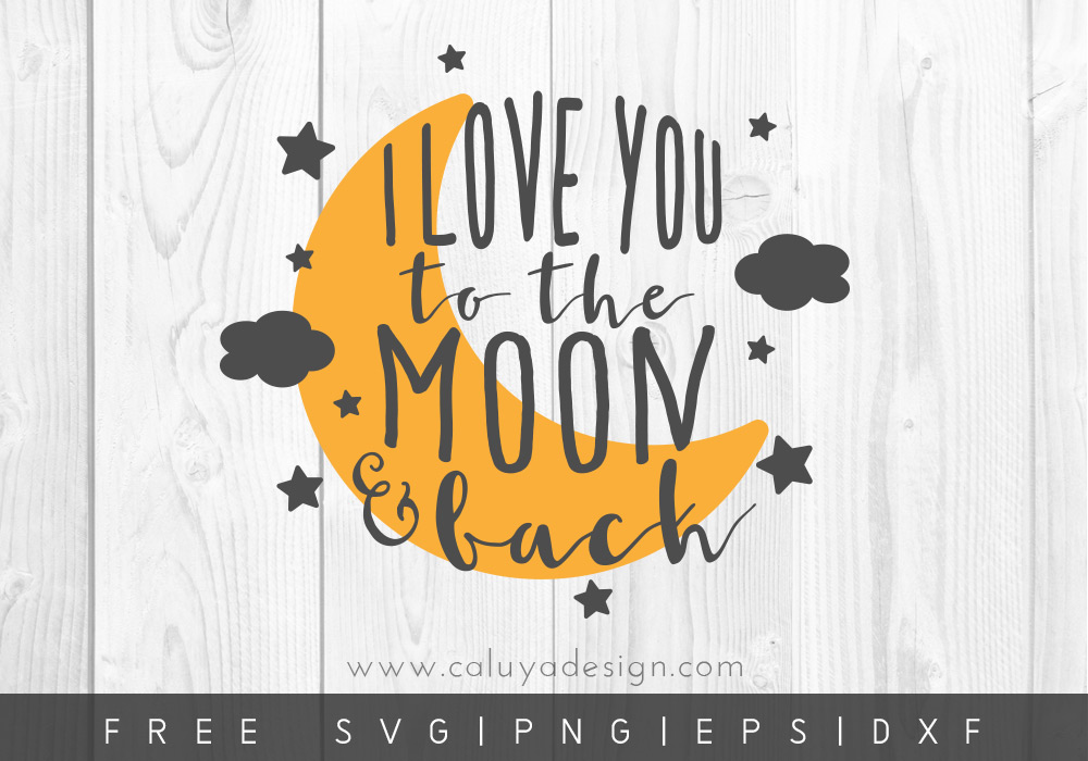 Free Moon And Back SVG, PNG, EPS & DXF
