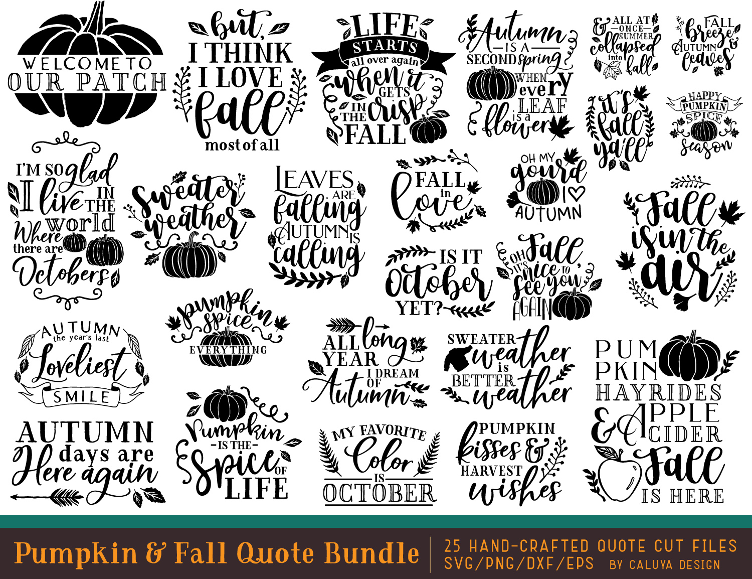 Free Pumpkin Quote Svg Png Eps Dxf By Caluya Design