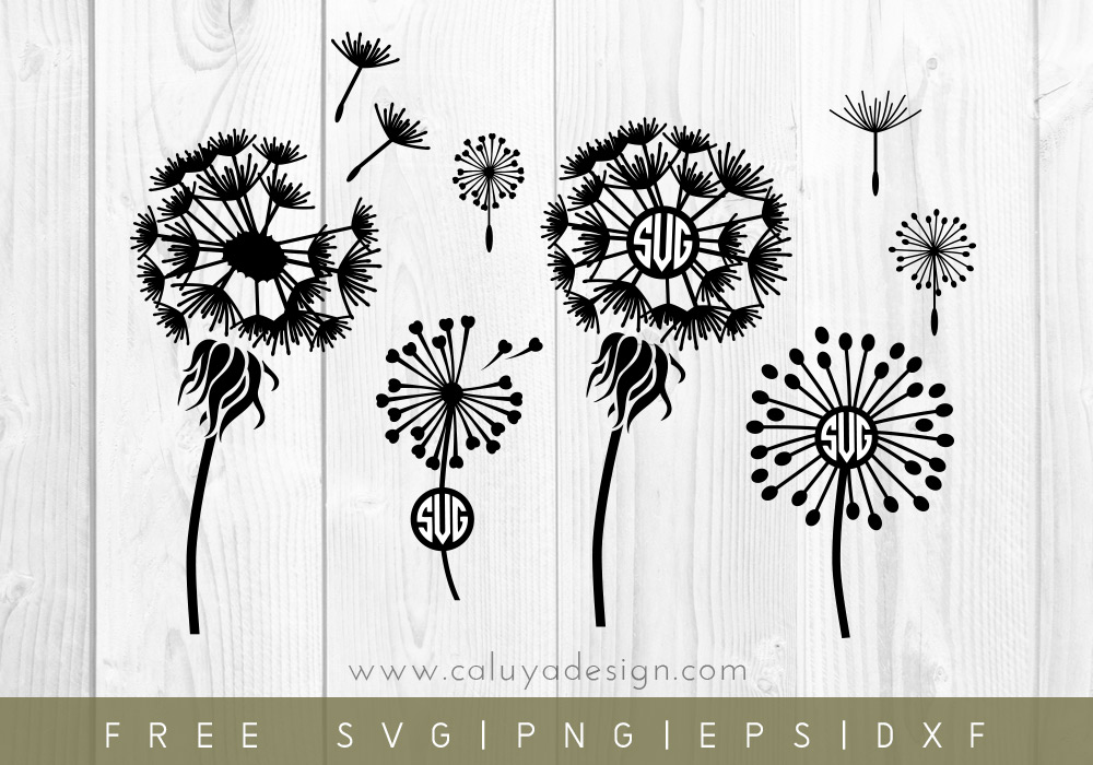 Free Dandelion Monogram SVG