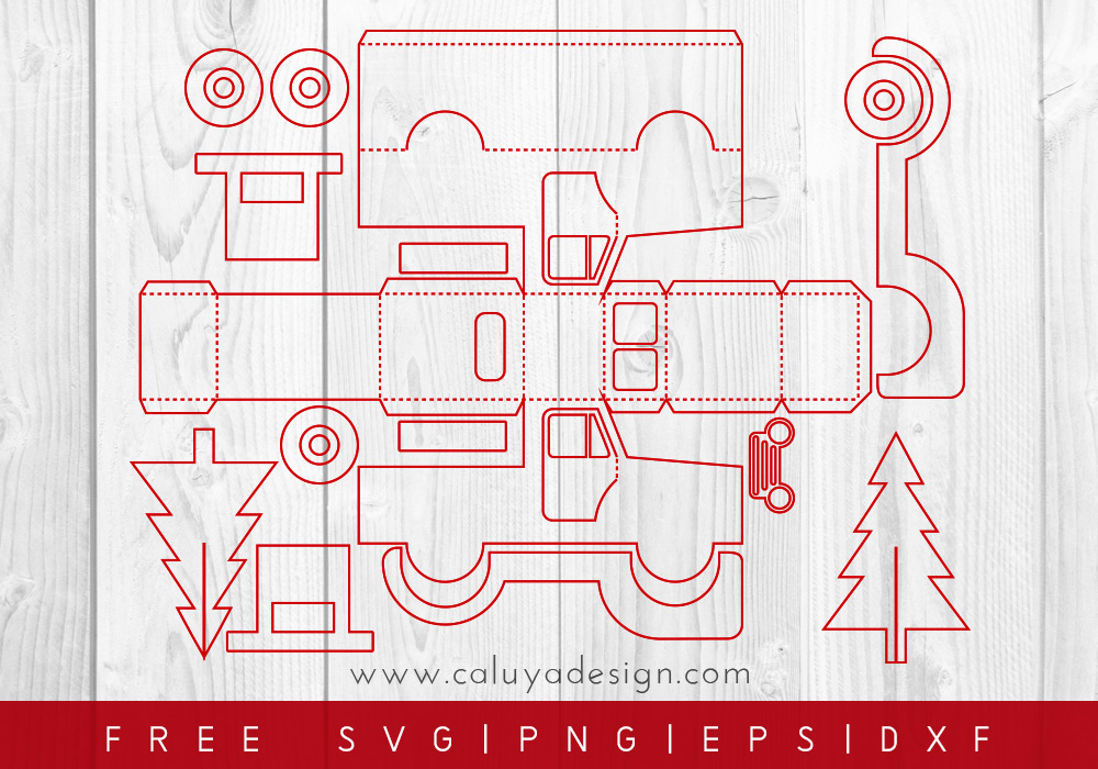 Download Free 3d Christmas Truck Svg Png Eps Dxf By Caluya Design