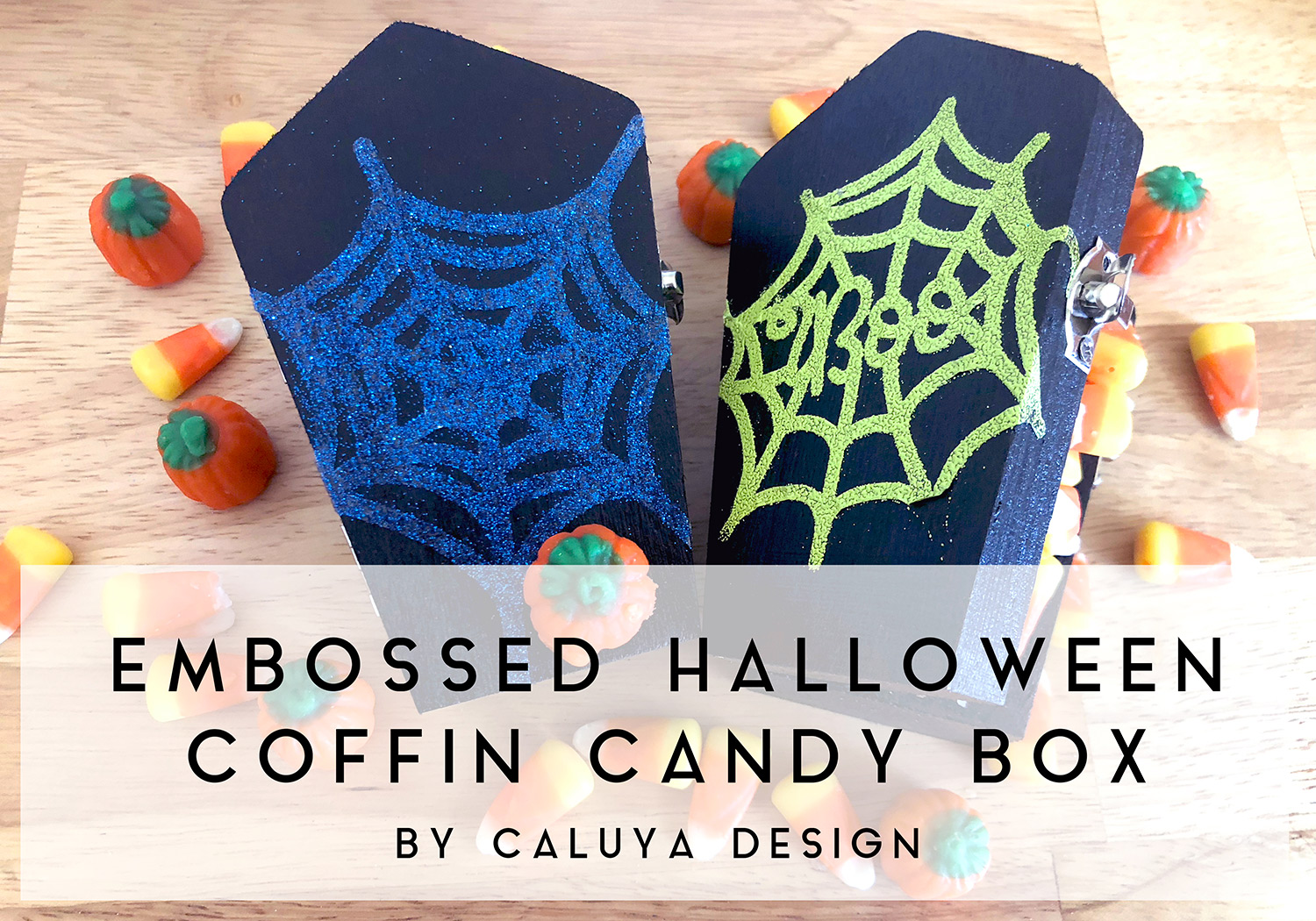 How to Emboss On Wood Surface: Making Halloween Mini-Coffin Candy Box