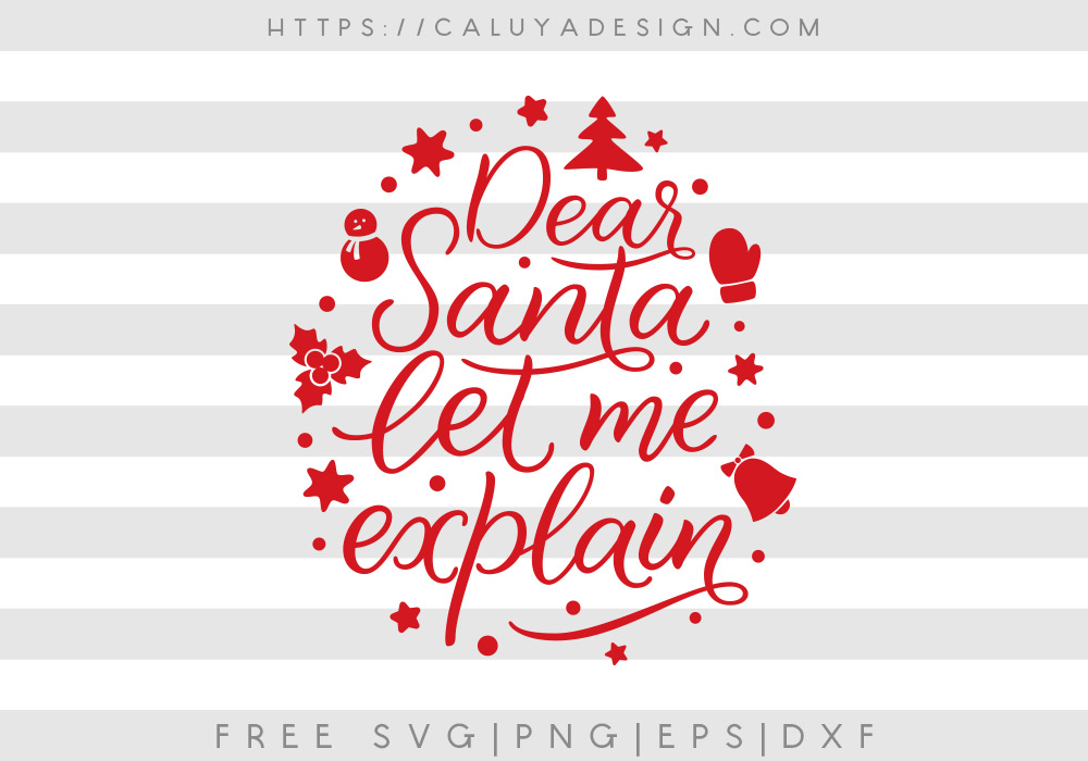 Free Dear Santa SVG, PNG, EPS & DXF