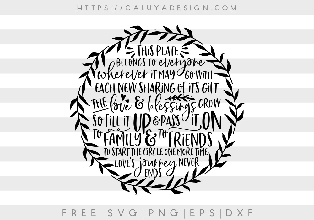 Free Giving Plate SVG, PNG, EPS & DXF