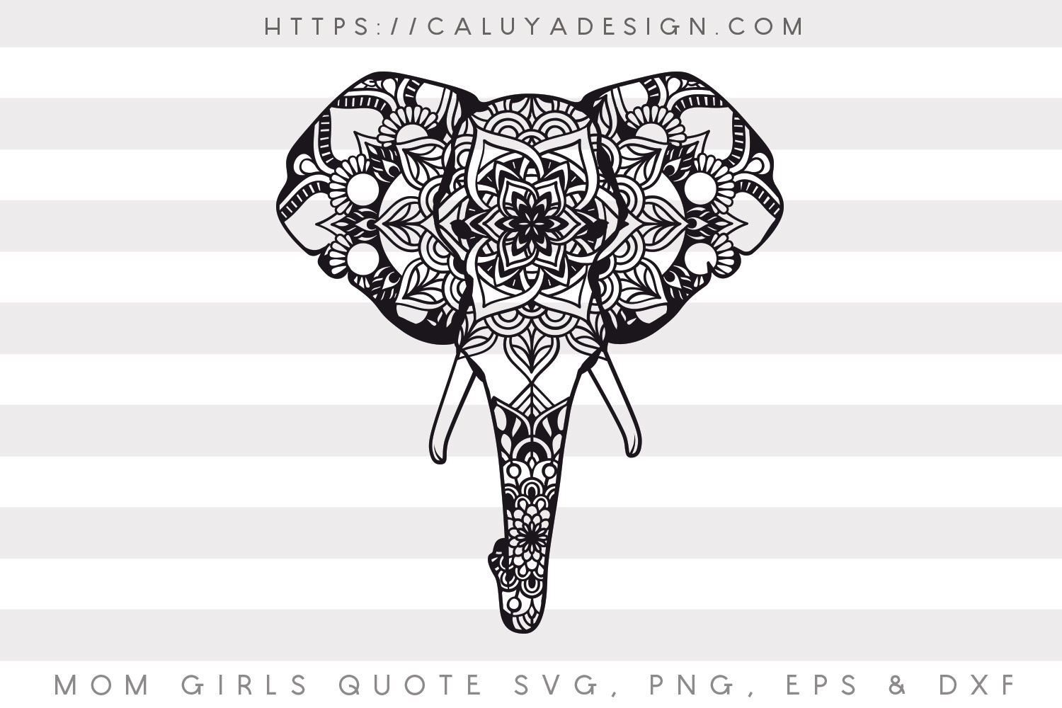 Free Elephant Mandala Svg Png Eps Dxf By Caluya Design
