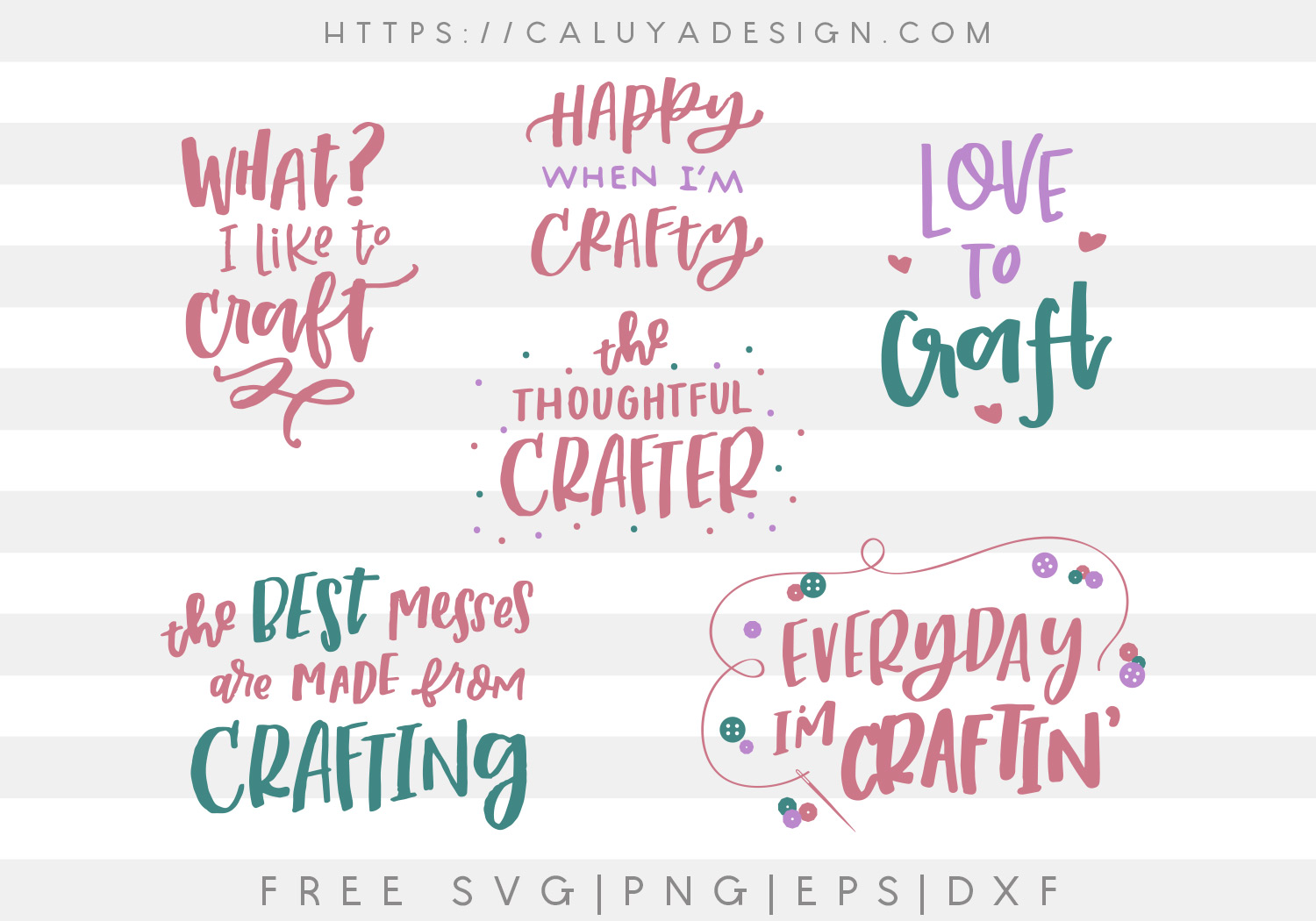 Download Free Craft Lovers Bundle SVG, PNG, EPS & DXF by Caluya Design