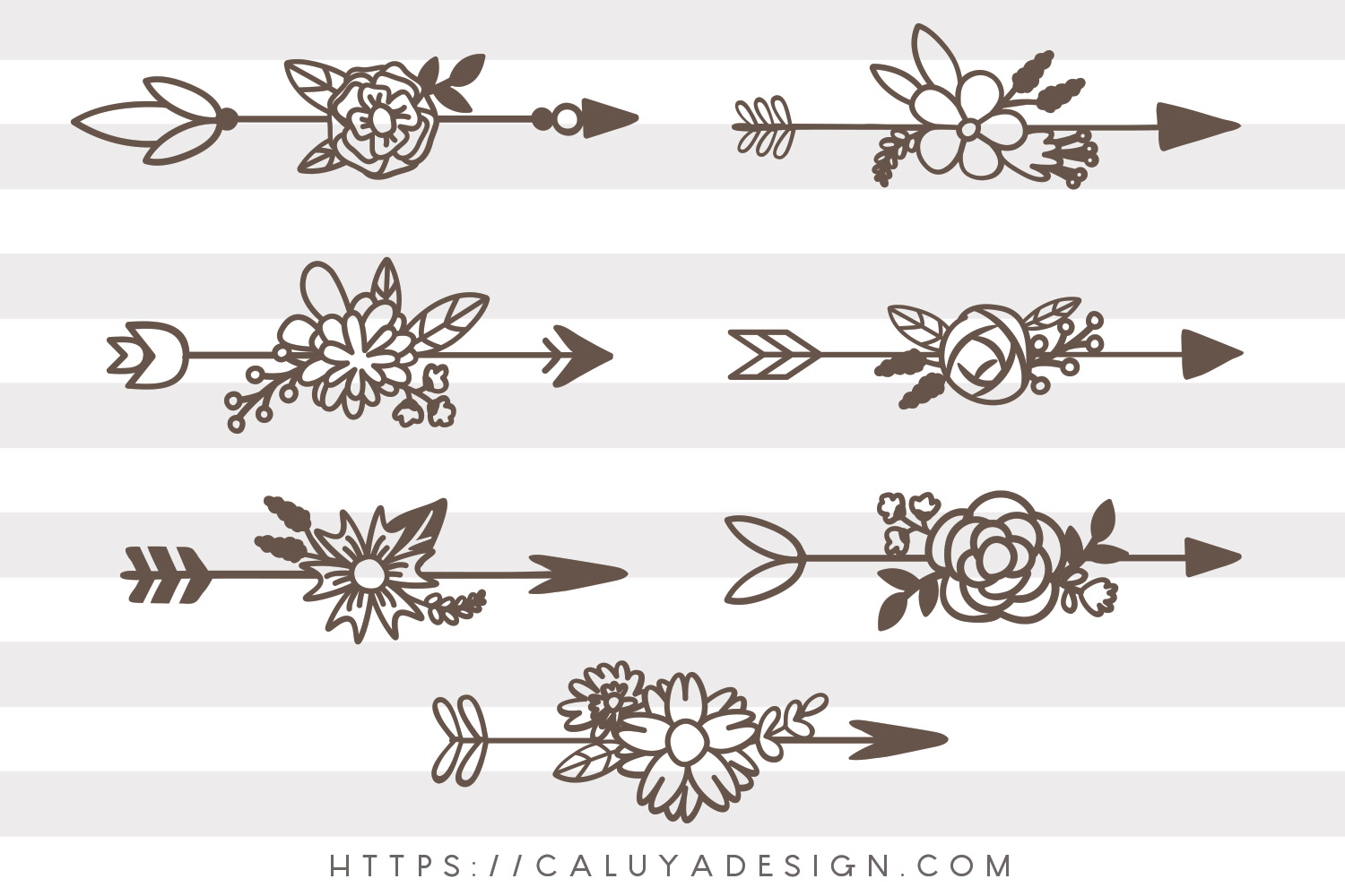 Free Floral Arrow SVG