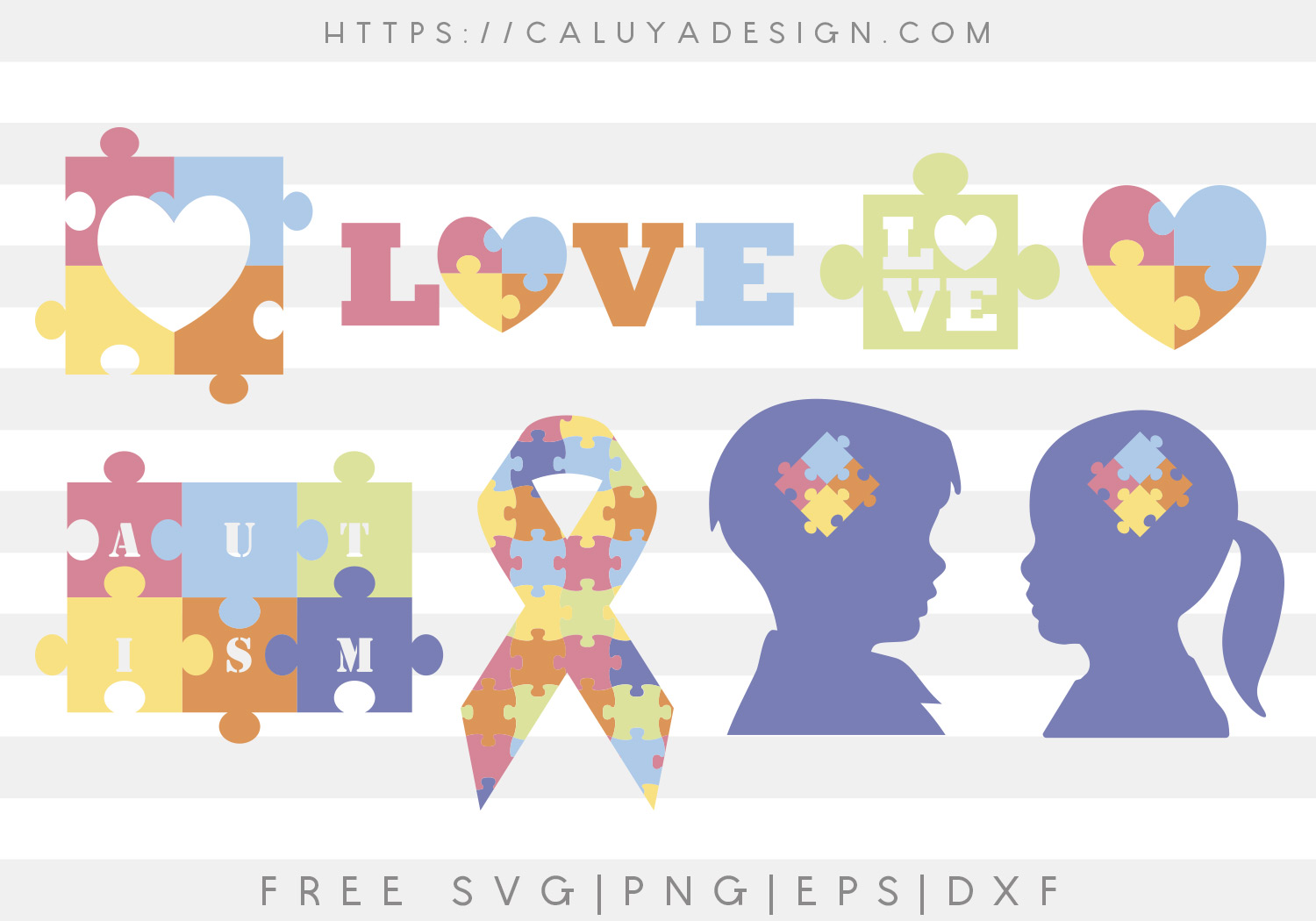 Free Autism Awareness SVG, PNG, EPS & DXF
