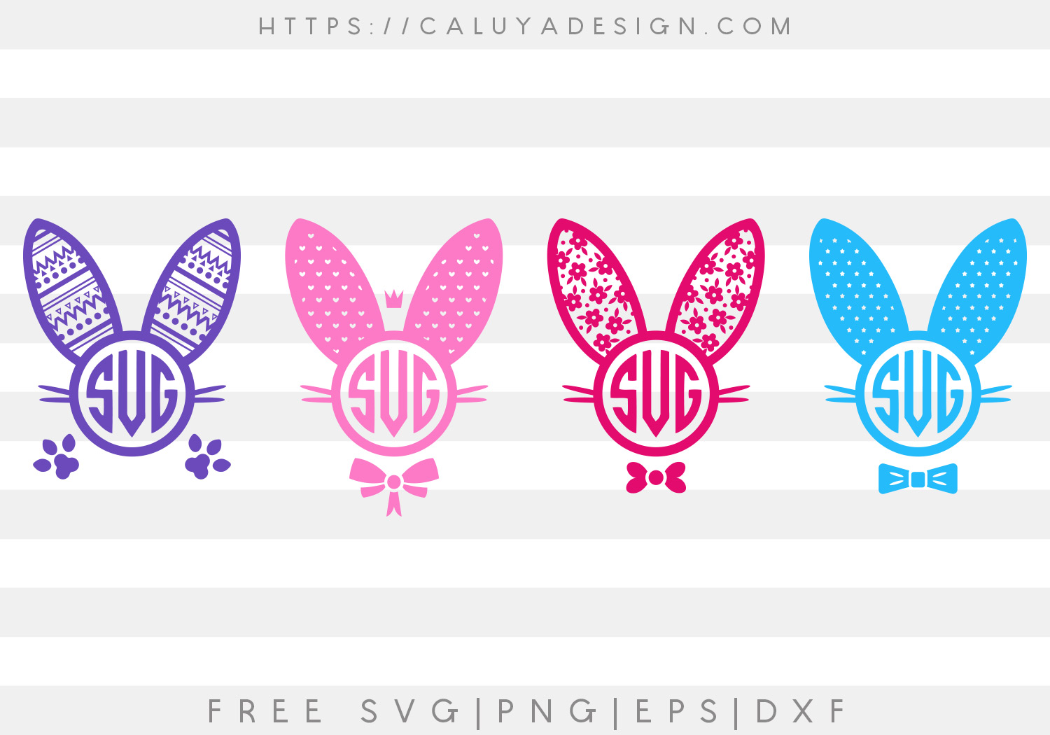 Download Free Bunny Monogram Svg Png Eps Dxf By Caluya Design